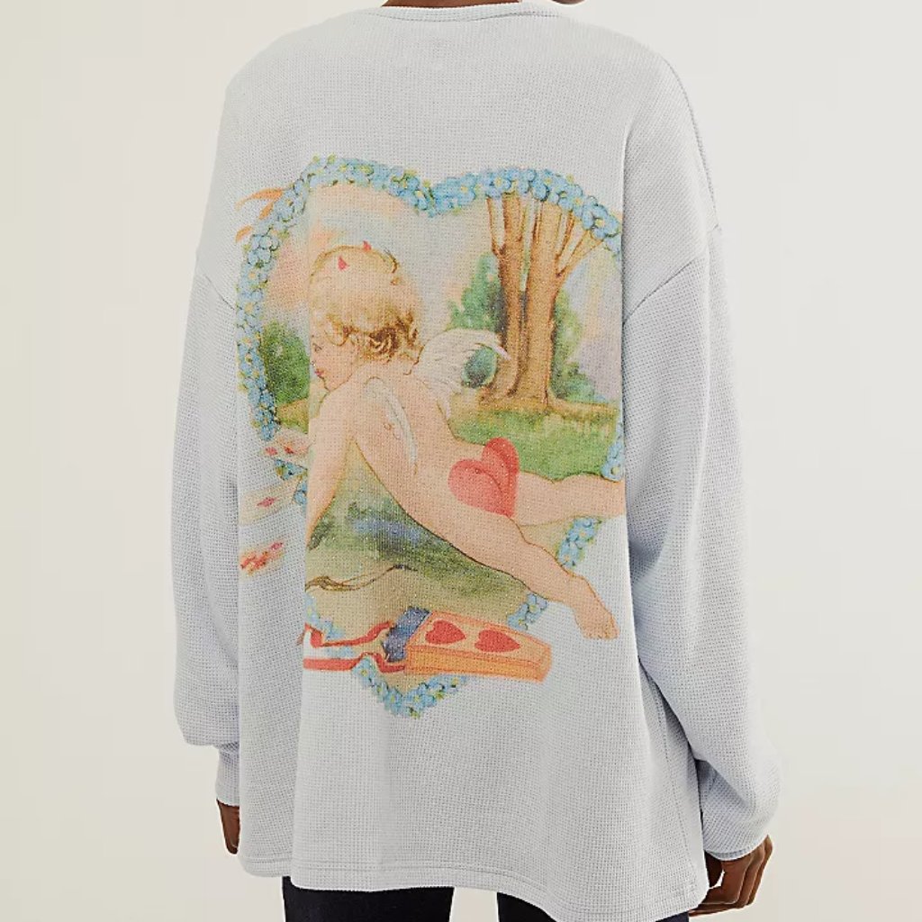 New! Free People Boys Lie Straight Flush Long-Sleeve Tee